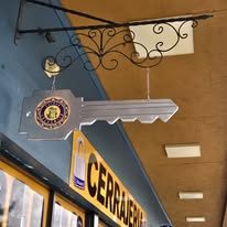 Our key-shaped sign